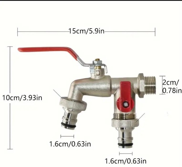 Садовый кран нержавеющий