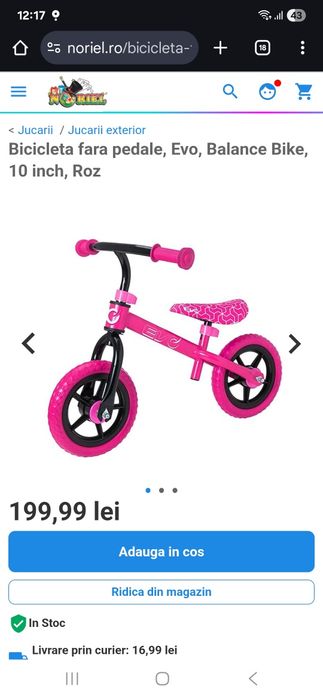 Bicicleta fara pedale Evo