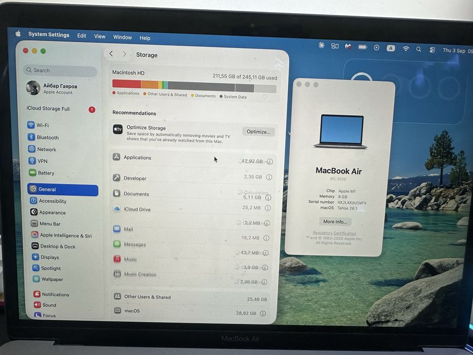 Macbook air m1 2020