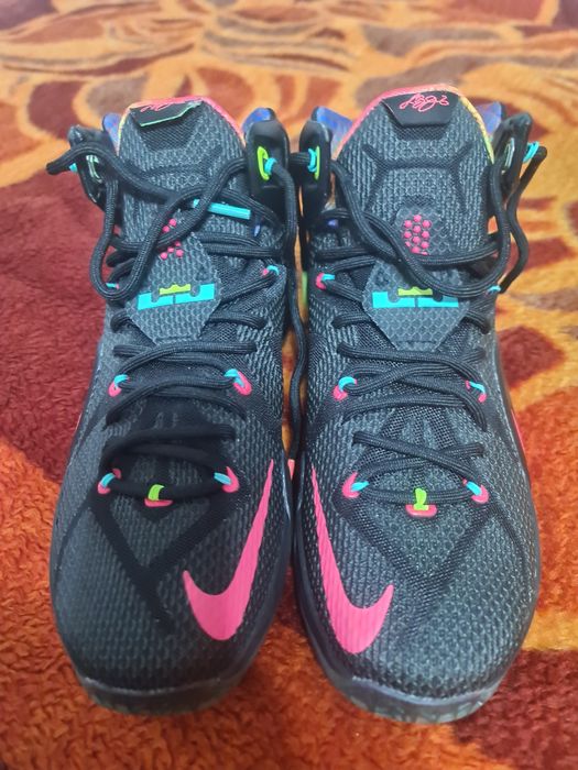 NikeLebron 12 EP Data James 'Black Red' 42.5