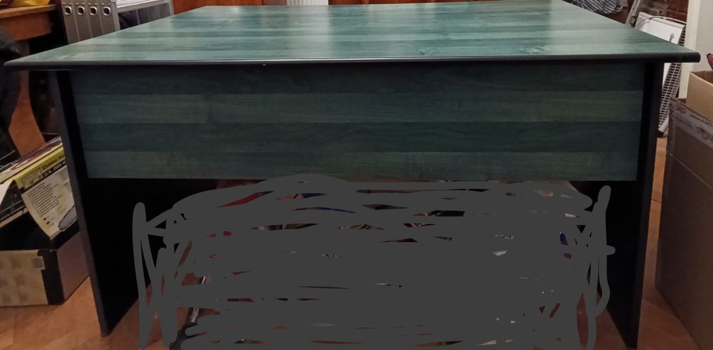 Birou verde/negru, 140x82x75 cm