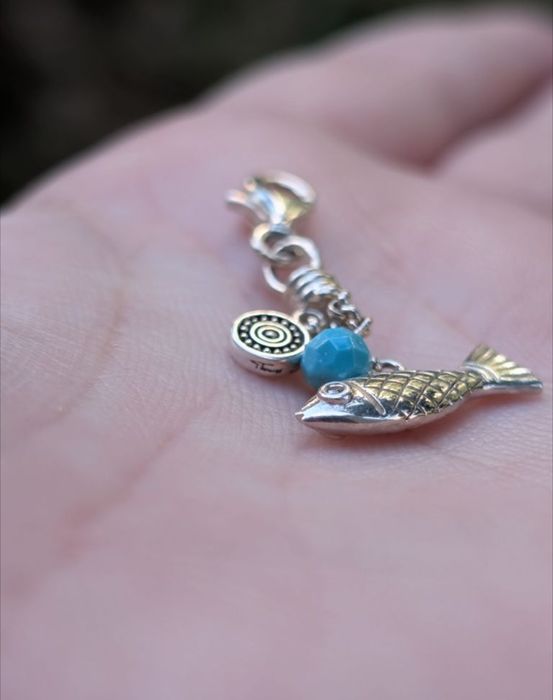 Vechi pandantiv charm Thomas Sabo, Ethno Fish Charm - 1325-646-17, din argint de 925, cu pandantiv pește