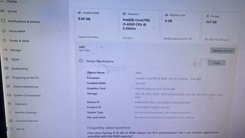 Sistem pc Gaming ca nou !