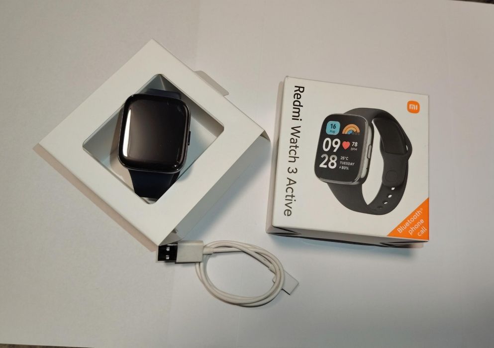Smartwatch Redmi Watch 3 Active, Black + cutie originala