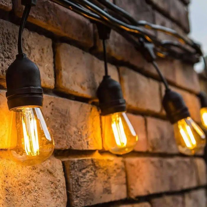 Ghirlanda luminoasa pentru gradina 10m, lumina calda (3000 K), protectie IP44, 10 becuri LED exterior