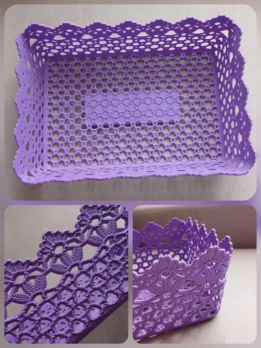 Только до 10 мая! Корзинка органайзер кружевная (пластик)