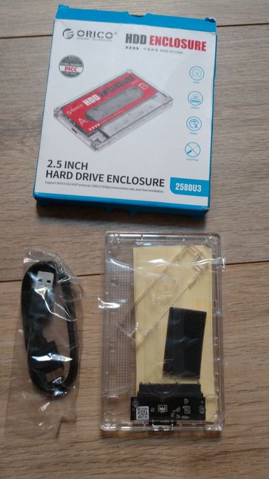 Carcasa rack HDD SSD 2.5" Orico Usb 3.0 Forma de caseta audio retro