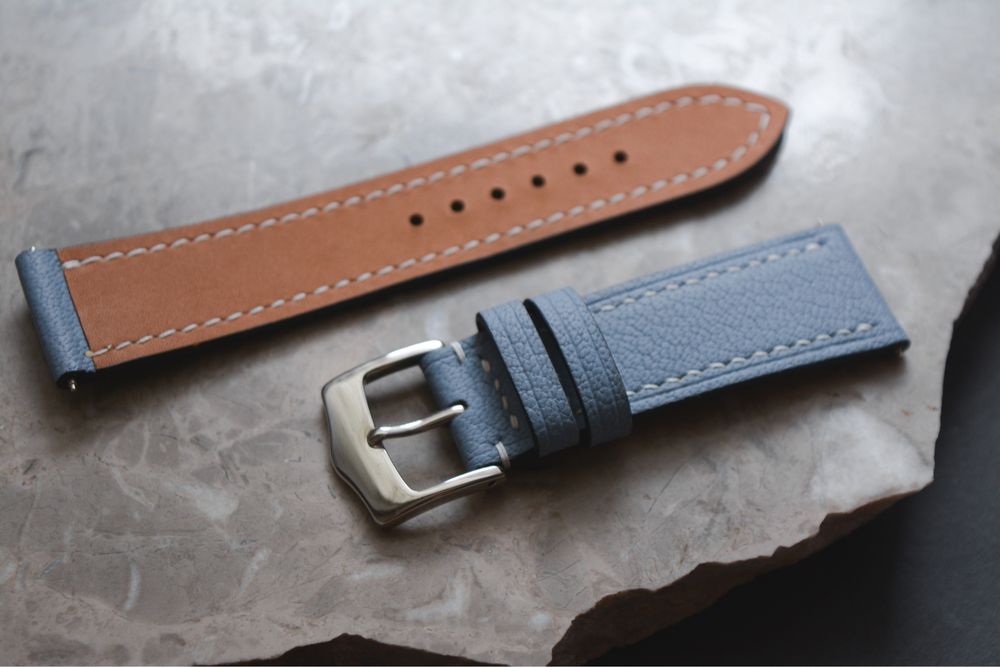 Кожаный ремешок для часов. Ручная работа. Французкая кожа.