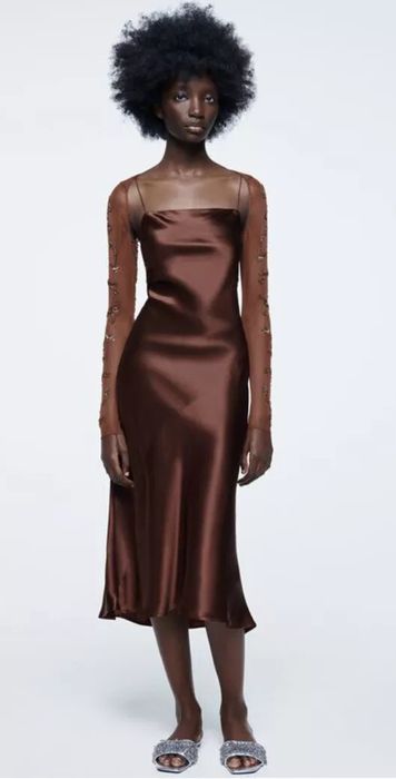 Rochie matase dud Zara limited edition