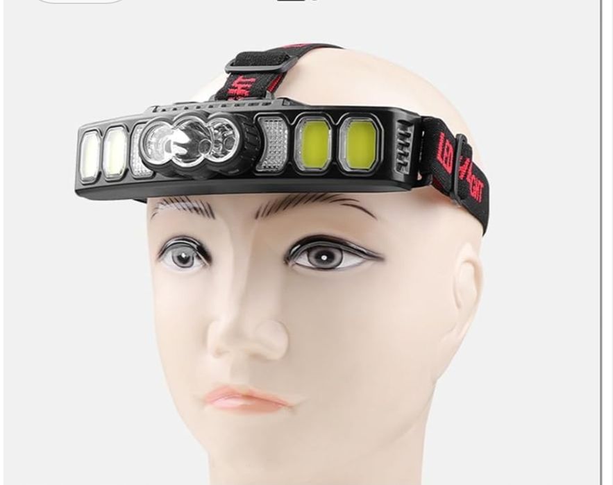 Lanterna de cap HX 811 cu 9 LED puternice si incarcare USB