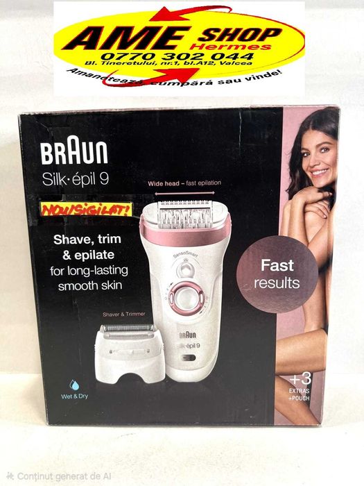 Epilator Brauns Slik-epil 9 5378,  NOU/Sigilat!
