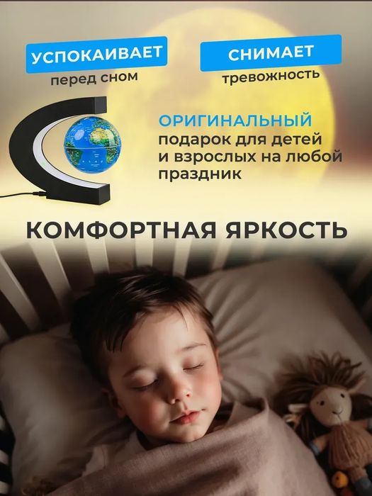 Глобус светильник ночник левитирующий