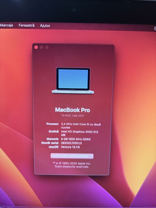Macbook PRO 13’ late 2011