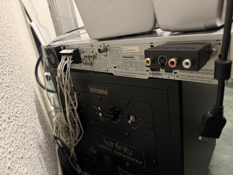 DVD Panasonic домашно кино 5 към 1 + Бас Каса Infinity