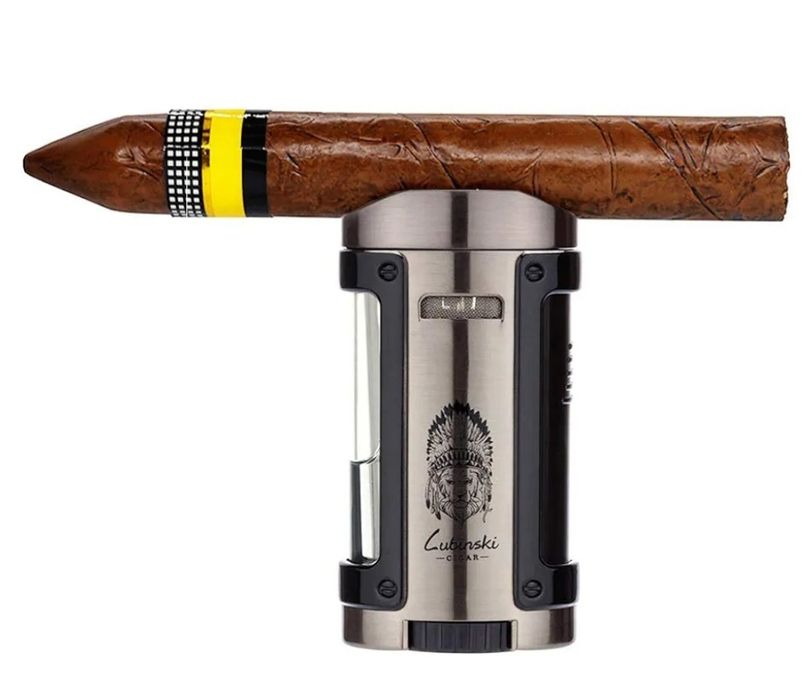 Луксозен комплект lubinski,запалка за пури с калъф