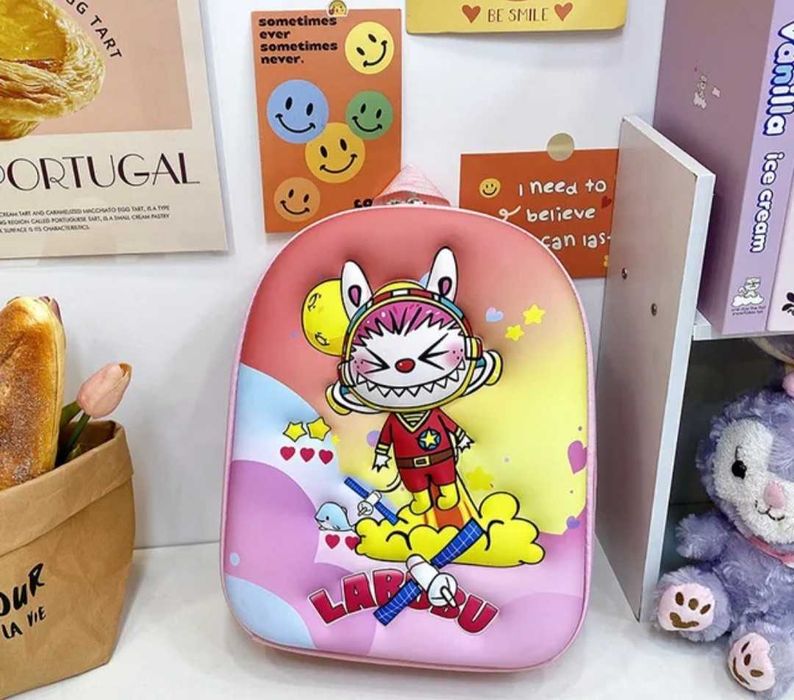 3D Детска раница за училище Лабубу LaBuBu Чанта за Деца