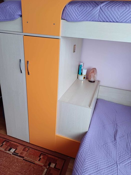 Двуетажно легло за детска стая с гардероб и ракла! КОЛЕДНА ПРОМОЦИЯ!