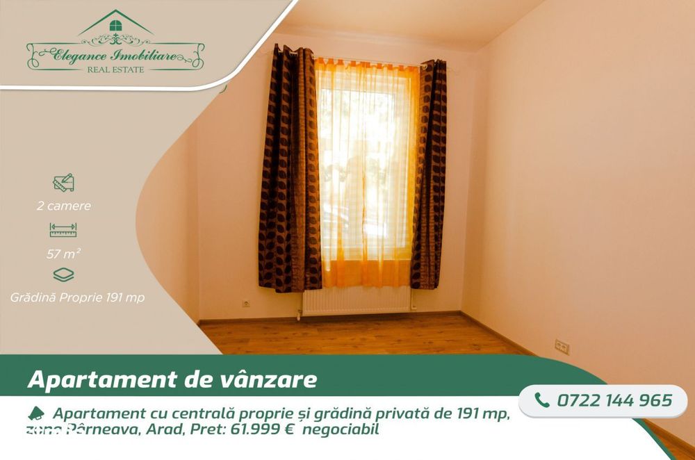 Apartament cu centrala proprie si gradina privata de 191 mp, zona Parn