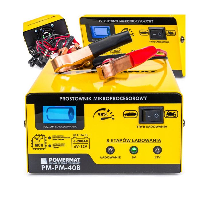 Redresor cu microprocesor, 40B baterie 6V 12V, Powermat