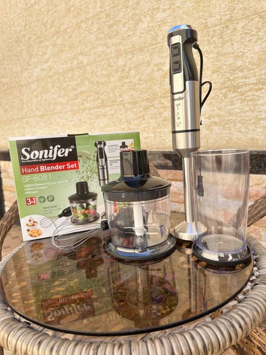 Sonifer 3в1 Погружной Блендер Чоппер Венчик Миксер sf-8081