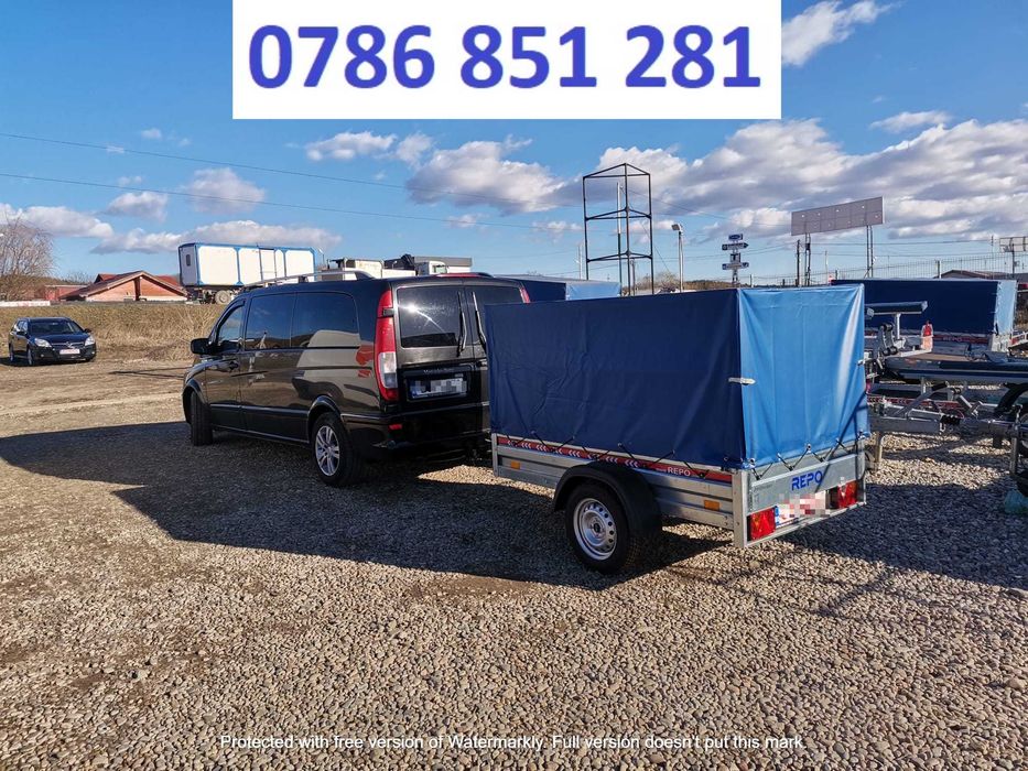 Remorca Mono Ax Auto Atv Tandem Prelata  750 KG Basculabila Oferta