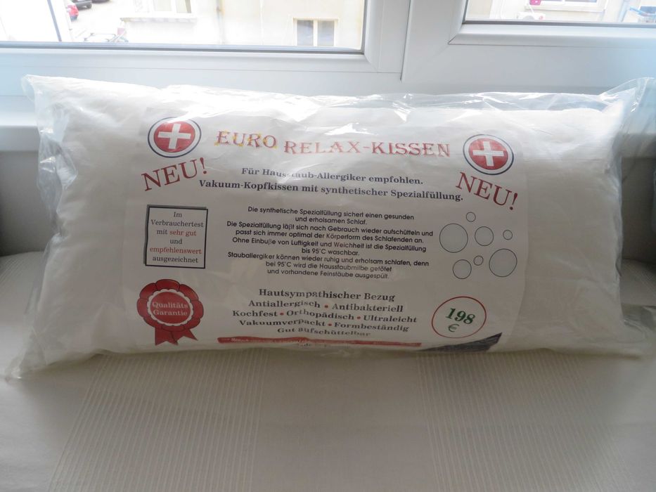 Антибактериална, противоалергична нова възглавница 75х35 см