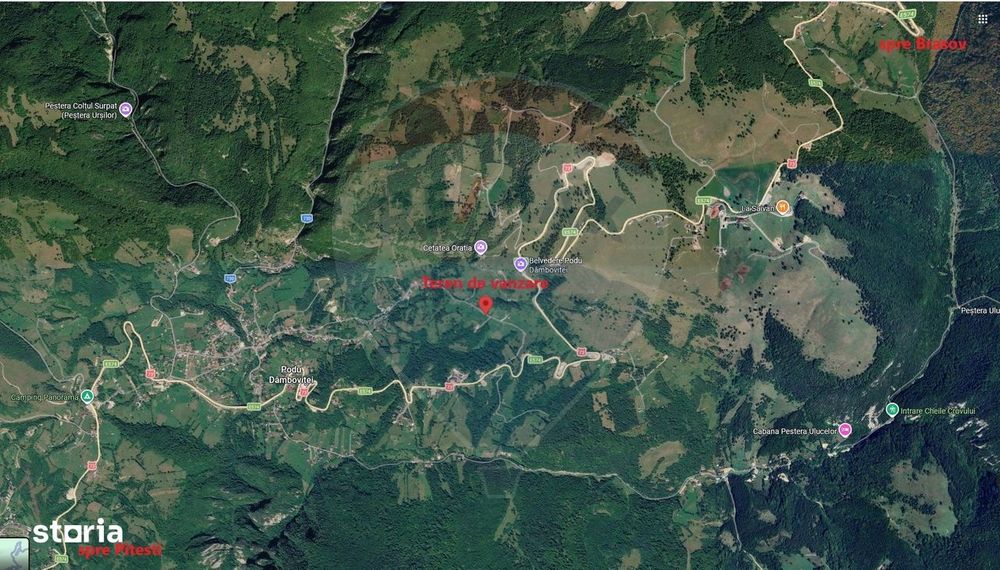 Teren2058mp Dambovicioara la poalele parcului National Piatra Craiului
