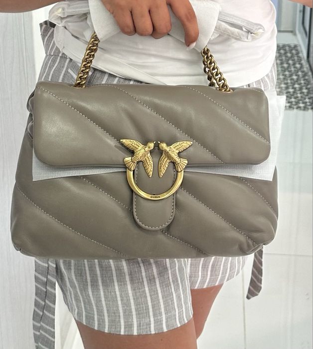 Pinko love classic puff dark gray