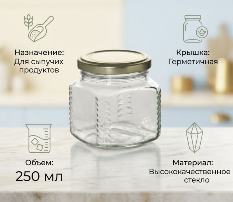 Стеклянные баночки банки