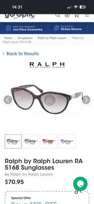 Слънчеви очила Ralph Lauren