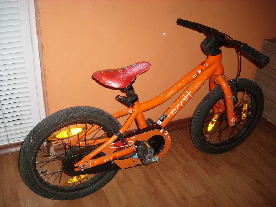 SCOTT 16 ″ АЛУМИНИЕВ USA Детски велосипед,колело със спомагателни колела.Промо!