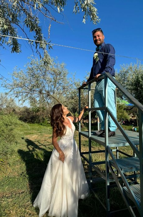 rochie mireasa ivory-cappuccino