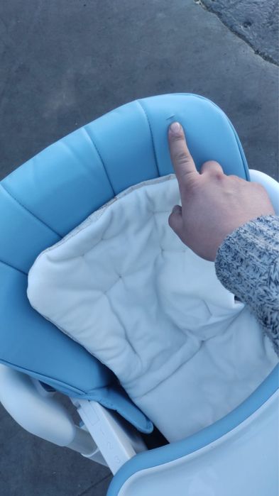 Scaun de masa reglabil Little Mom cu roti si cos pentru accesorii Blue