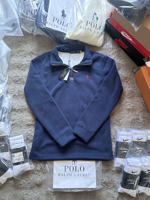 Pulover Polo Ralph Lauren Quarter Zip Albastru