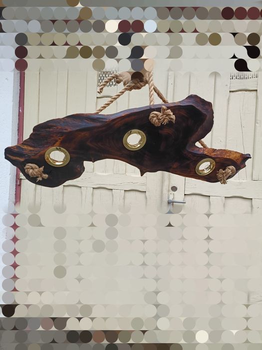 candelabru rustic cu spoturi