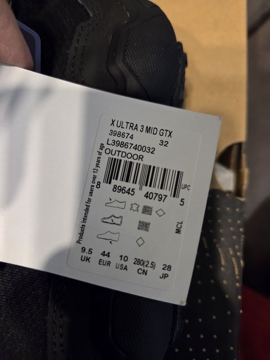 Ботинки Salomon Ultra X 3 Goretex. US10 (43)