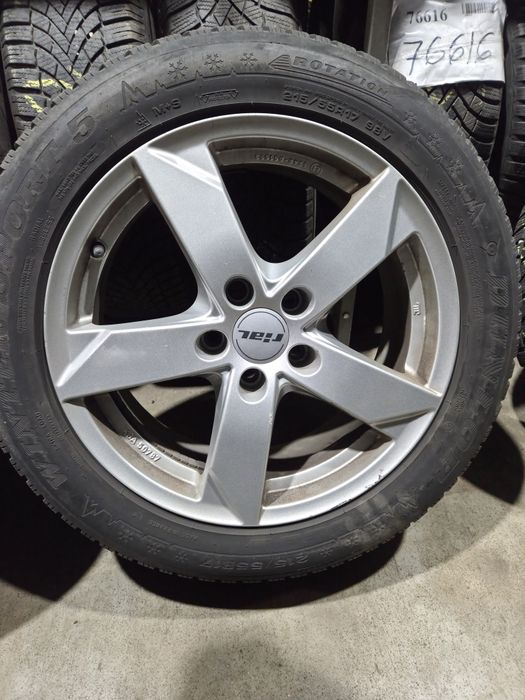 Set 4 jante aliaj RIAL Kodiak R17 5x112 cu anvelope
