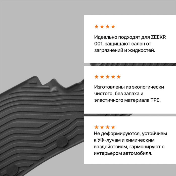 Резиновый салон полик для Zeekr 001 от «LuxwayShop»