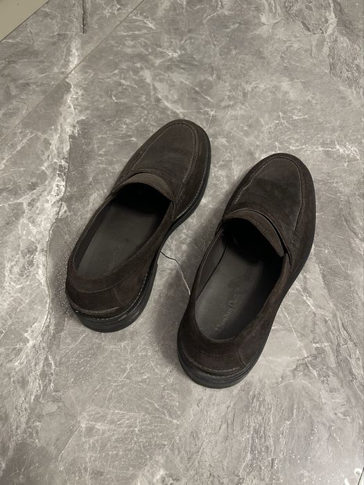 Замшевые лоферы Massimo Dutti