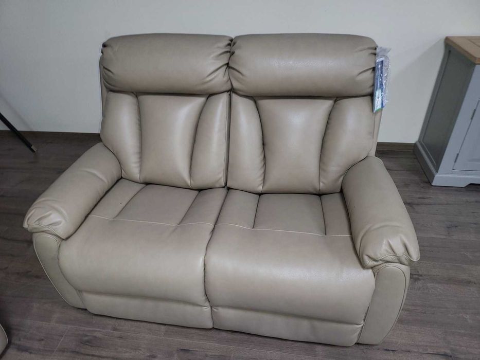 Американски бежов кожен комплект тройка и двойка La-z-boy - "Tulsa"