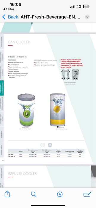 Vitrine de bar / Energizant / Universale