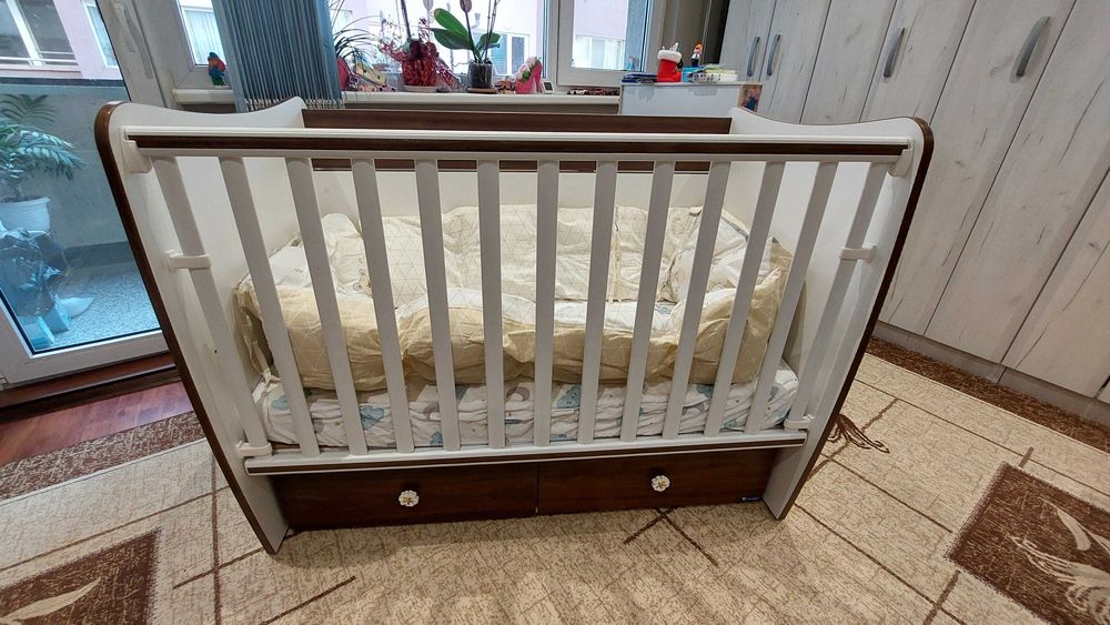 Бебешка кошара/люлка/легло Lorelli + матрак Magniflex Bamboo