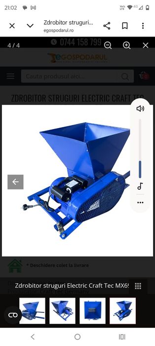 Vând zdrobitor electric