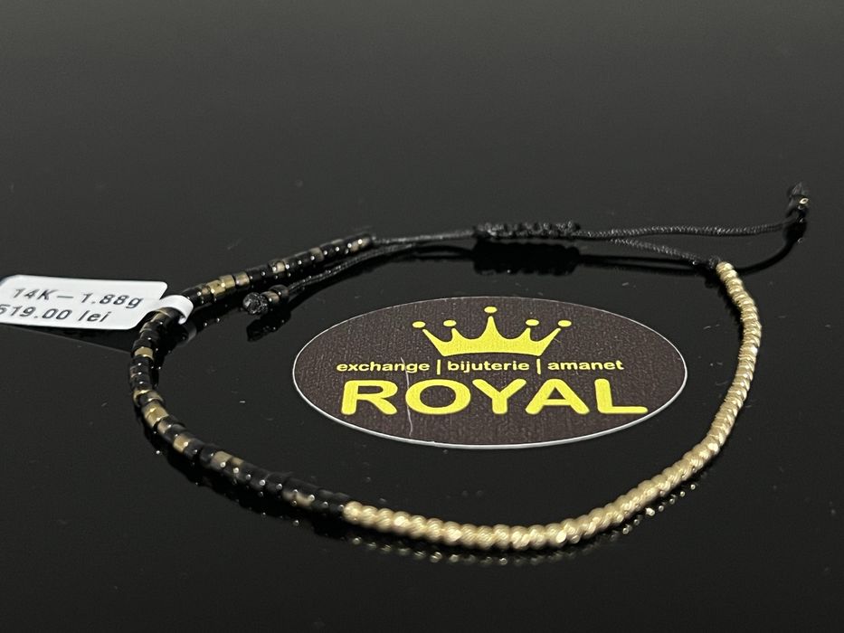 Bijuteria Royal CB : Bratara cu snur aur 14k 1,88gr