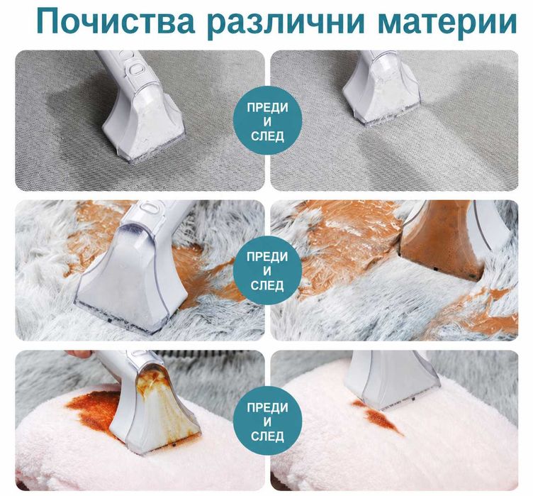 Екстрактор прахосмукачка за пране на тапицерии