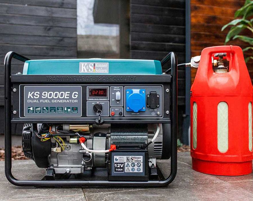 Generator Curent pe Gaz/Benzina Könner & Söhnen KS 9000G, Putere 6.5kW
