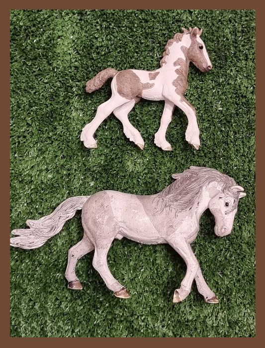 Set 2 cai Schleich, 1 cal+1 manz