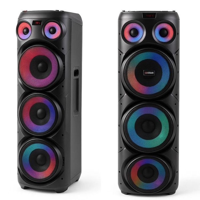 MT-1289 kuchli portativ kalonka, LED  va 2 ta  mikrofon bilan A12