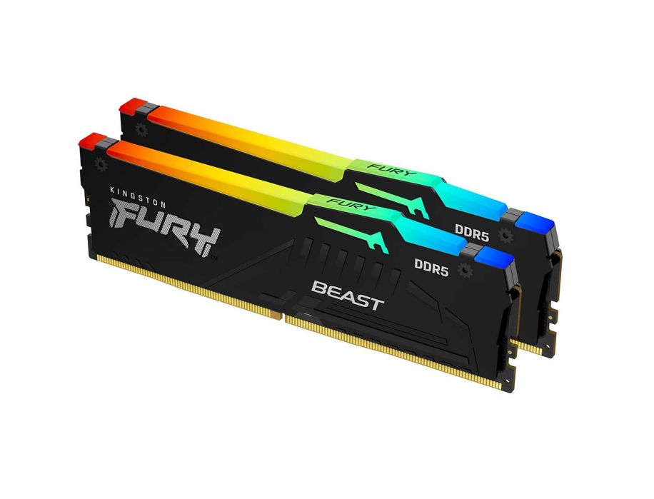 Kit Kingston FURY Beast RGB EXPO, 32GB (2x16GB) DDR5 6000MT/s CL30