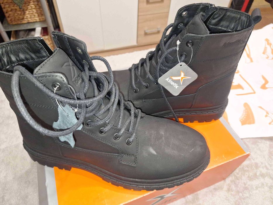 Нови мъжки зимни обувки, естественна кожа  43 номер, KINETIX